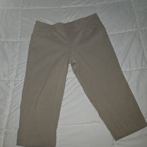🔥 2/$9 or 3/$13  Time and Tru Women's Khaki/Tan Cropped Tech Pants